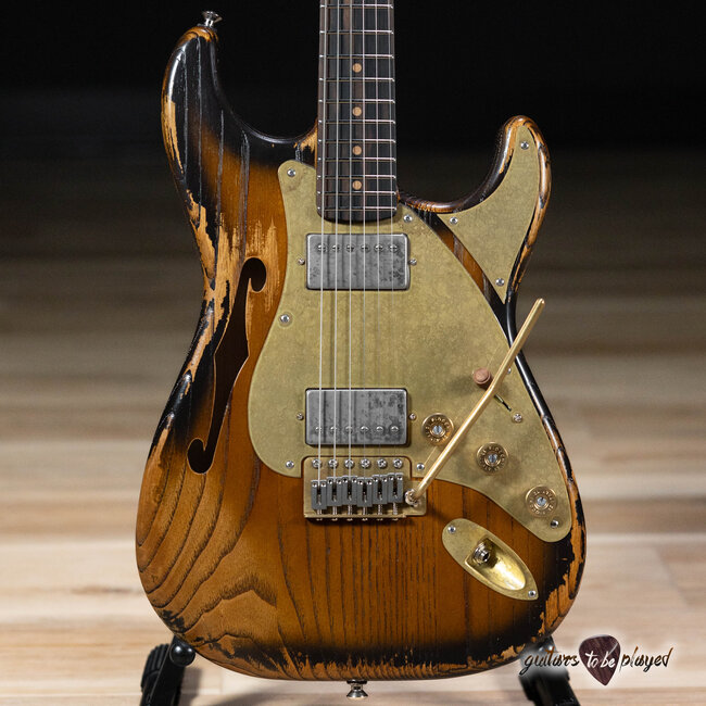 Paoletti Alfa Lounge HH “Stratospheric” Thinline S-Style – Tobacco Burst