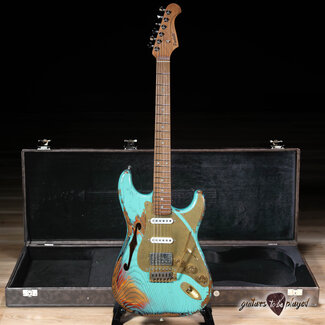 Paoletti Paoletti Alfa Lounge HSS Maple Fretboard “Stratospheric” w/ Case–Heavy Surfgreen