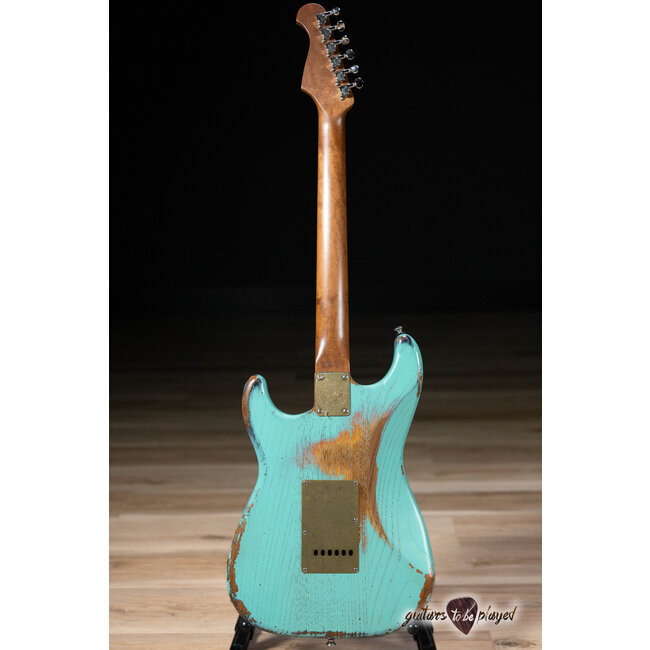 Paoletti Alfa Lounge HSS “Stratospheric” Thinline S-Style – Heavy Surfgreen