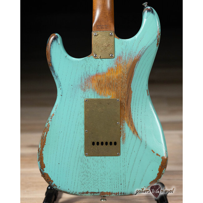 Paoletti Alfa Lounge HSS “Stratospheric” Thinline S-Style – Heavy Surfgreen
