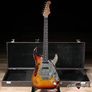Paoletti Paoletti Alfa Lounge HSS “Stratospheric” S-Style Guitar– 3-Tone Sunburst