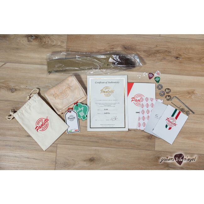 Paoletti Alfa Lounge SSS “Stratospheric” Thinline S-Style – Butterscotch Black