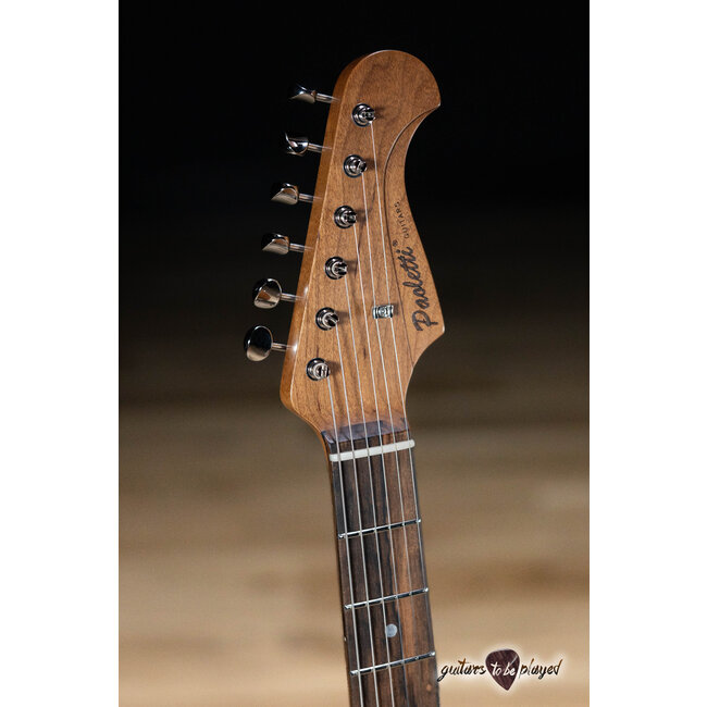 Paoletti Alfa Lounge SSS “Stratospheric” Thinline S-Style – Butterscotch Black