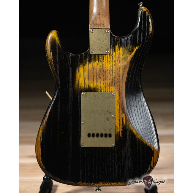 Paoletti Alfa Lounge SSS “Stratospheric” Thinline S-Style – Butterscotch Black