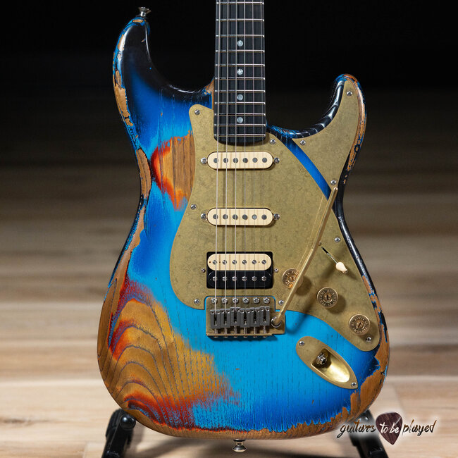 Paoletti Alfa Loft HSS Ebony Fretboard “Stratospheric” S-Style – Heavy Deep Blue