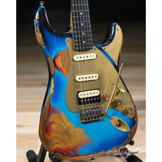 Paoletti Alfa Loft HSS Ebony Fretboard “Stratospheric” S-Style – Heavy Deep Blue