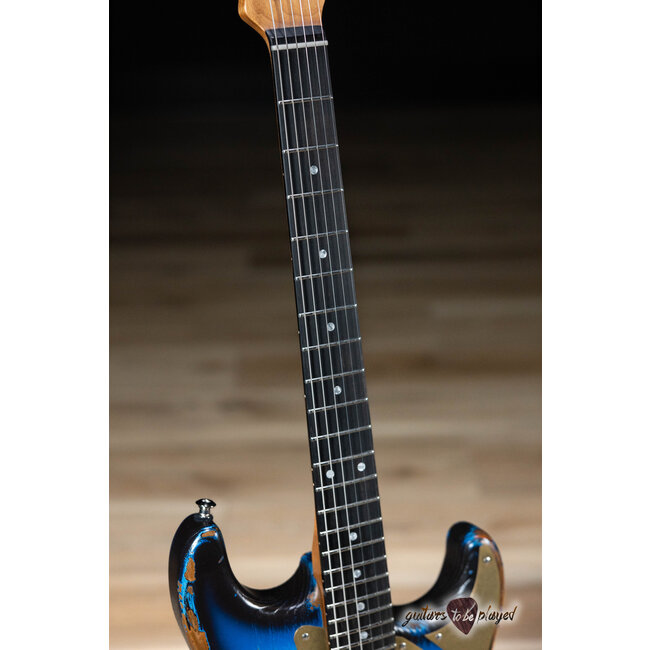 Paoletti Alfa Loft HSS Ebony Fretboard “Stratospheric” S-Style – Heavy Deep Blue