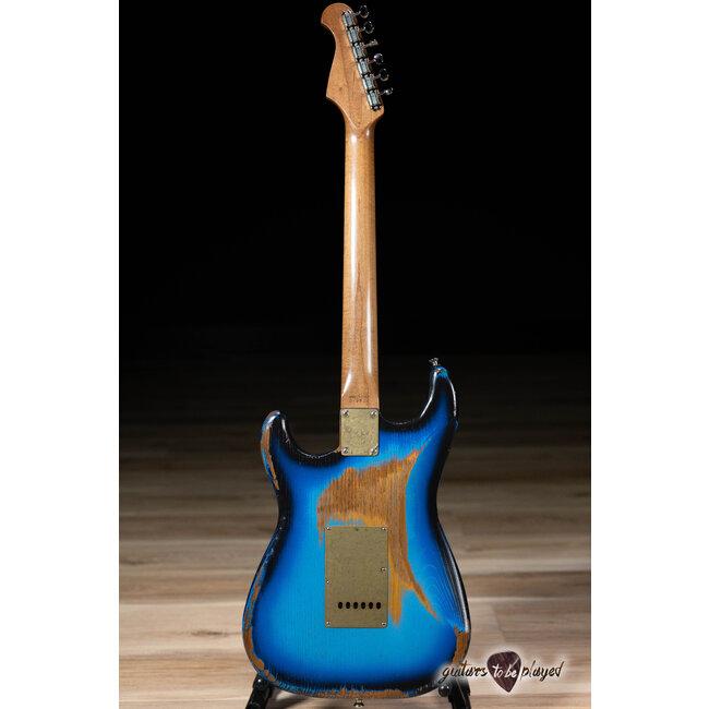 Paoletti Alfa Loft HSS Ebony Fretboard “Stratospheric” S-Style – Heavy Deep Blue