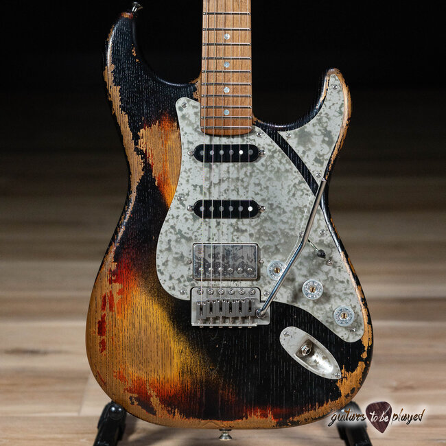 Paoletti Alfa Loft HSS Maple Fretboard “Stratospheric” w/ Case – Heavy Black