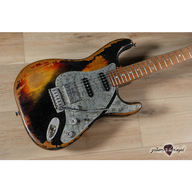 Paoletti Alfa Loft HSS Maple Fretboard “Stratospheric” w/ Case – Heavy Black