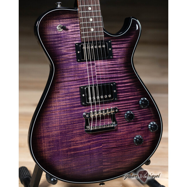 Knaggs Kenai T1 Flame Top Guitar w/ Indian Rosewood – Pinkle Gloss