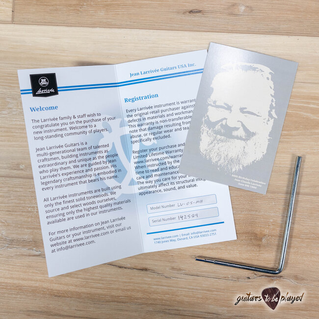 Larrivee LV-05 MH Spruce/Mahogany Cutaway Acoustic Guitar w/ Case