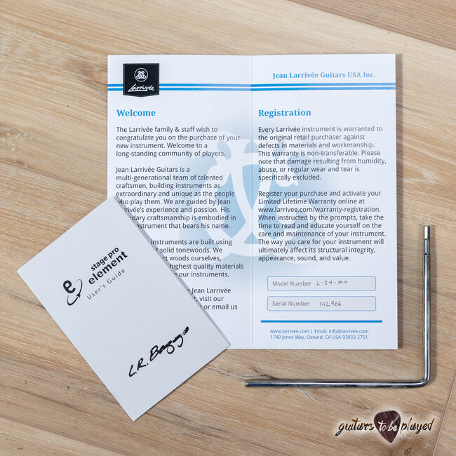 Larrivee L-24E MH Adirondack/Mahogany Acoustic/Electric Guitar w/ Case