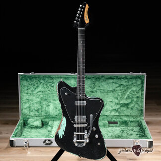 Fano Guitars Fano PX6 Alt de Facto Lollar Mini HB/Imperial & Bigsby – Black over Surf Green