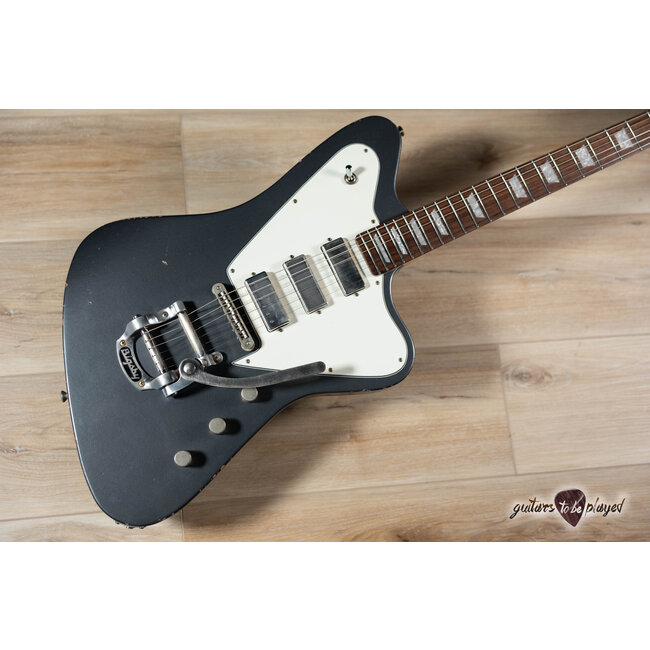 Fano PX6 Alt de Facto Lollar Firebird/Broiler/Mini HB w/ Bigsby – Charcoal Frost