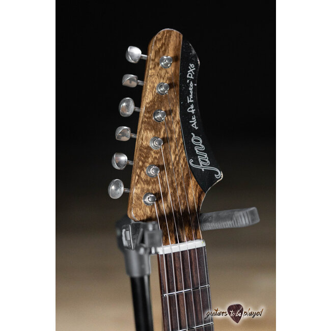 Fano PX6 Alt de Facto Black Limba Lollar P-90 Guitar w/ Bigsby & Case – Natural