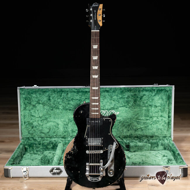 Fano SP6 Alt de Facto Lollar Staple P-90/Imperial w/ Bigsby & Case – Bull Black