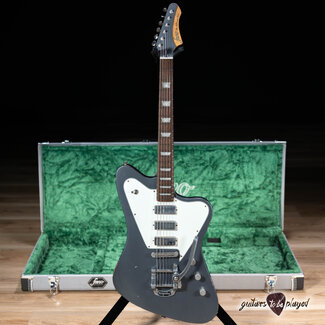 Fano Guitars Fano PX6 Alt de Facto Lollar Firebird/Broiler/Mini HB w/ Bigsby – Charcoal Frost