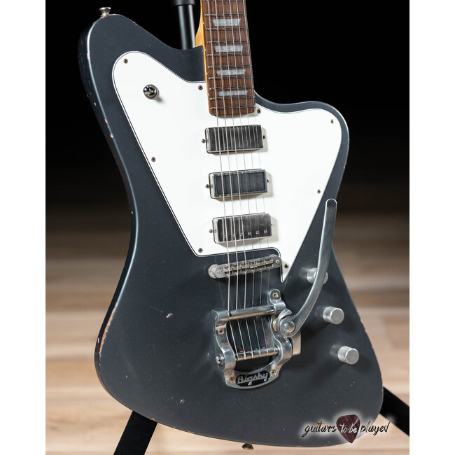 Fano PX6 Alt de Facto Lollar Firebird/Broiler/Mini HB w/ Bigsby – Charcoal Frost