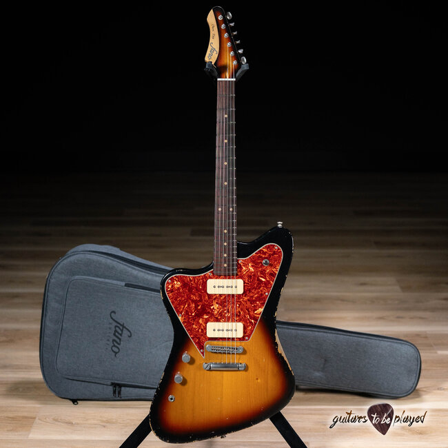 Fano PX6 Oltre Left-Handed P-90 Guitar w/ Gigbag – 3-Tone Sunburst