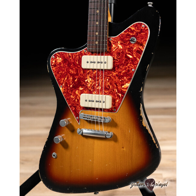 Fano PX6 Oltre Left-Handed P-90 Guitar w/ Gigbag – 3-Tone Sunburst