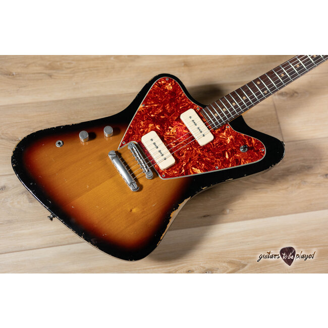 Fano PX6 Oltre Left-Handed P-90 Guitar w/ Gigbag – 3-Tone Sunburst