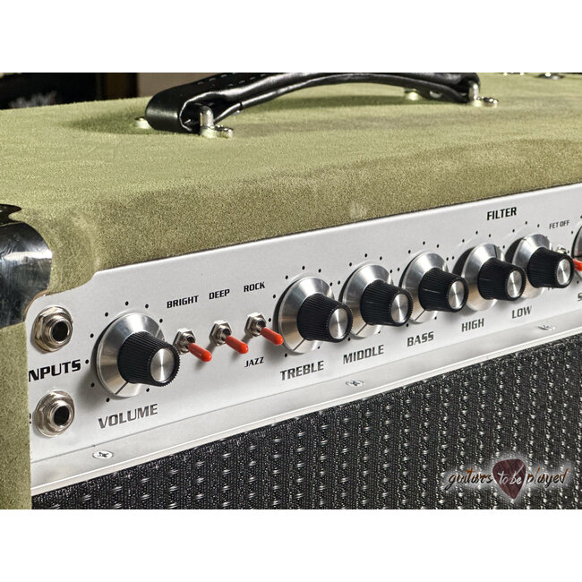 Amplified Nation Six String Sustain 50W Combo w/ Celestion G12-65 – Moss Suede