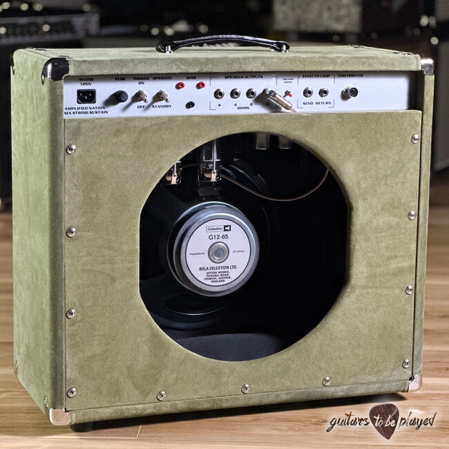 Amplified Nation Six String Sustain 50W Combo w/ Celestion G12-65 – Moss Suede