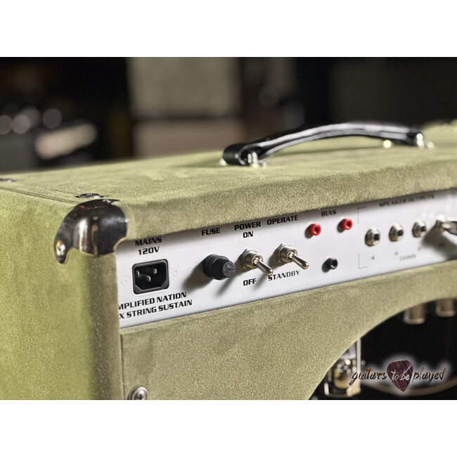 Amplified Nation Six String Sustain 50W Combo w/ Celestion G12-65 – Moss Suede