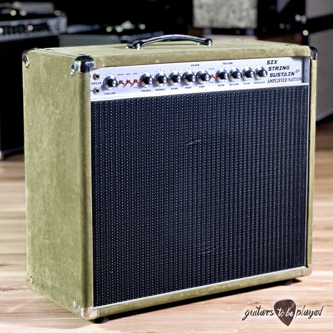 Amplified Nation Six String Sustain 50W Combo w/ Celestion G12-65 – Moss Suede