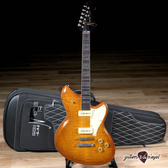 Novo Dealer Limited Serus P2 Chambered Guitar w/ Ron Ellis P90s –Faded Tea Burst