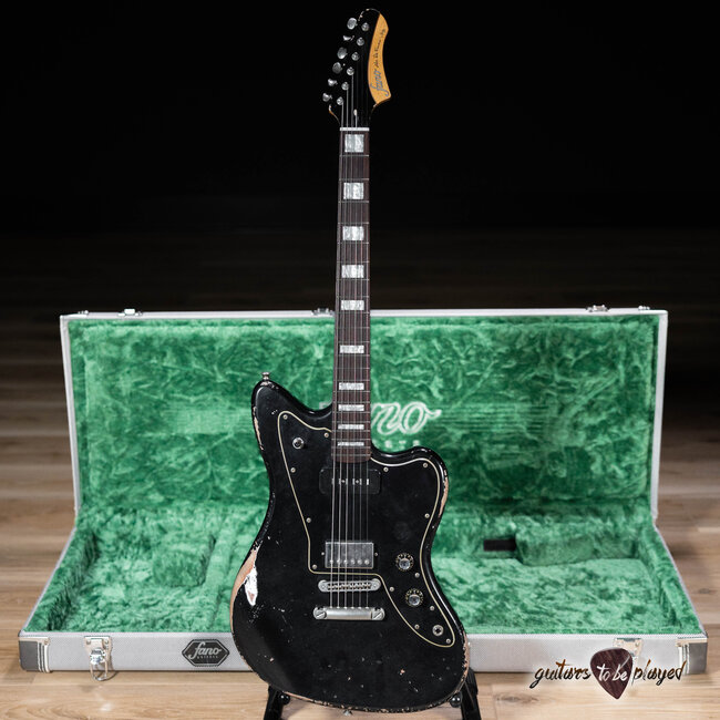 Fano JM6 Alt de Facto Mahogany Lollar Staple P-90 & Imperial w/ Case –Bull Black