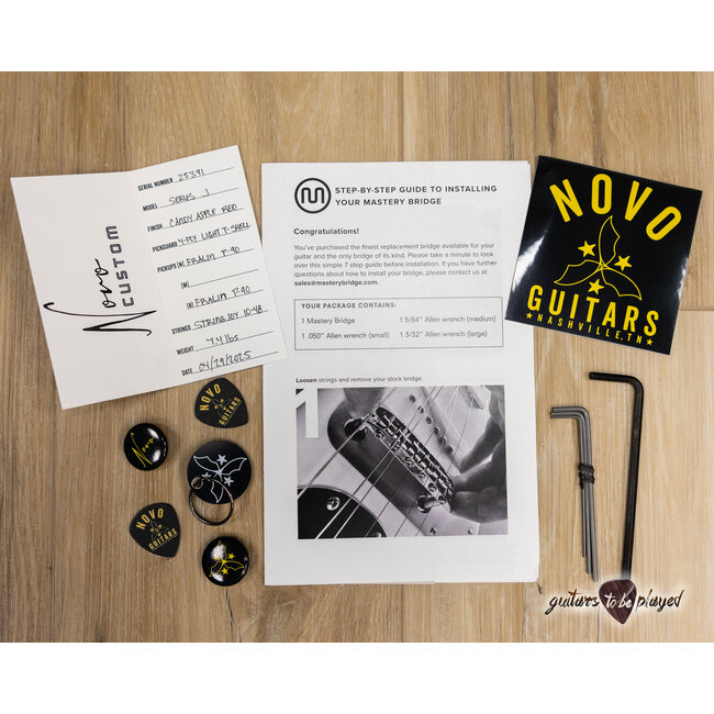 Novo Custom Serus J Guitar w/ Fralin P-90s – Candy Apple Red