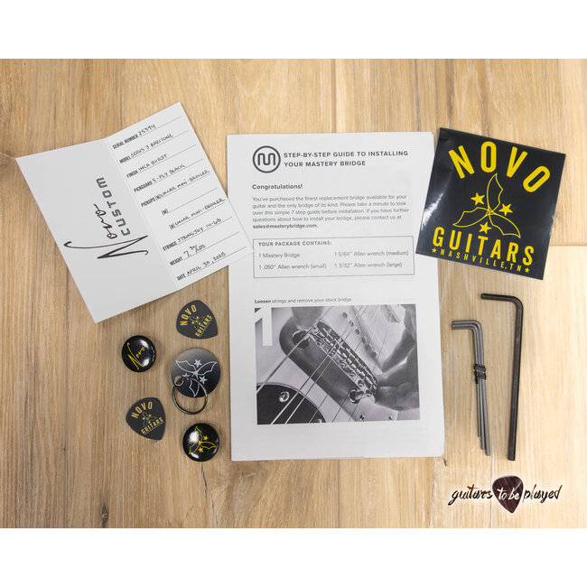 Novo Custom Serus J Baritone Guitar w/ Lollar Mini Broilers – Inca Silver Burst