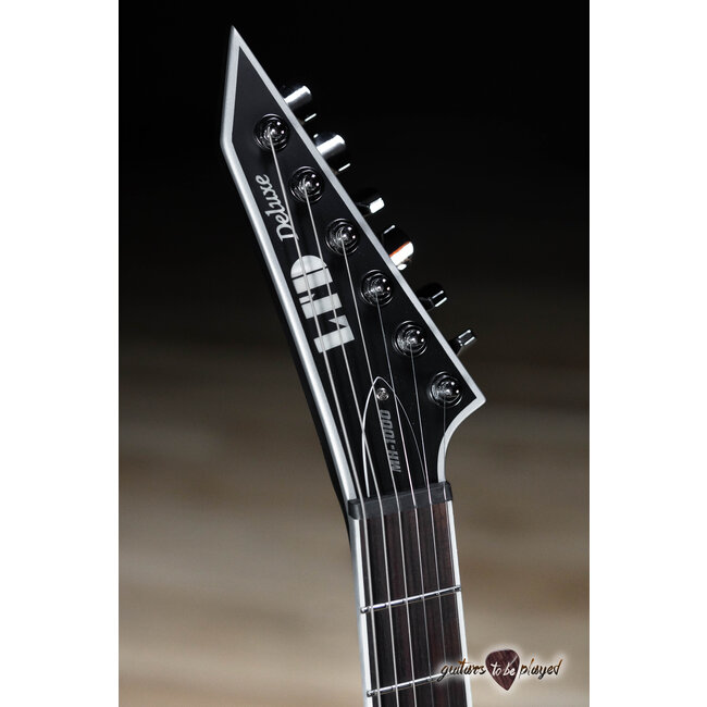 ESP LTD MH-1000NT BB Bold Binding Fishman Fluence Guitar – Black Satin