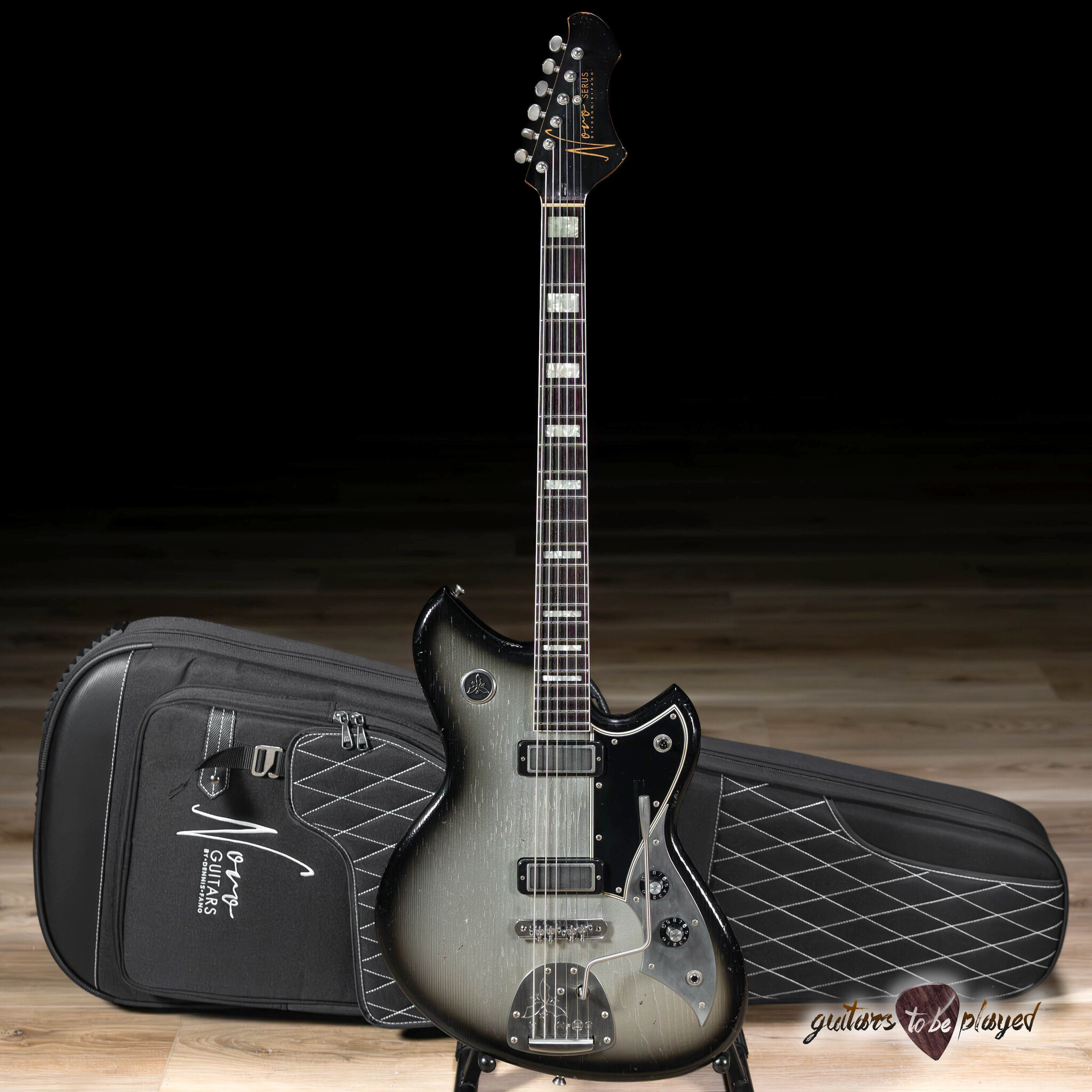 Novo Custom Serus J Baritone w/ Lollar Mini Broilers–Inca Silver
