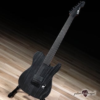 ESP LTD ESP LTD TE-1007 Baritone Swamp Ash Guitar – Black Blast
