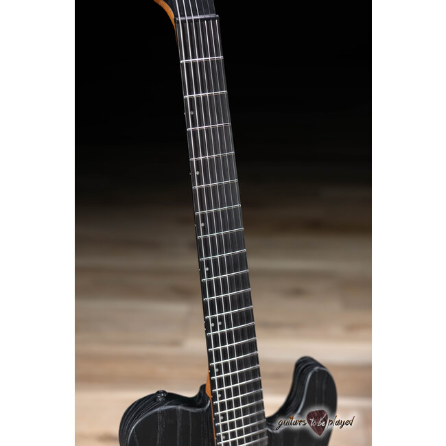 ESP LTD TE-1007 Baritone Swamp Ash Guitar – Black Blast