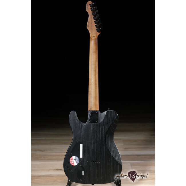 ESP LTD TE-1007 Baritone Swamp Ash Guitar – Black Blast