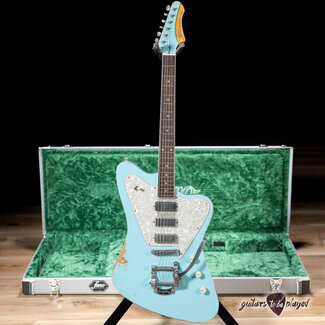 Fano Guitars Fano PX6 Alt de Facto Lollar Firebirds & Mini Broiler w/ Bigsby – Sonic Blue