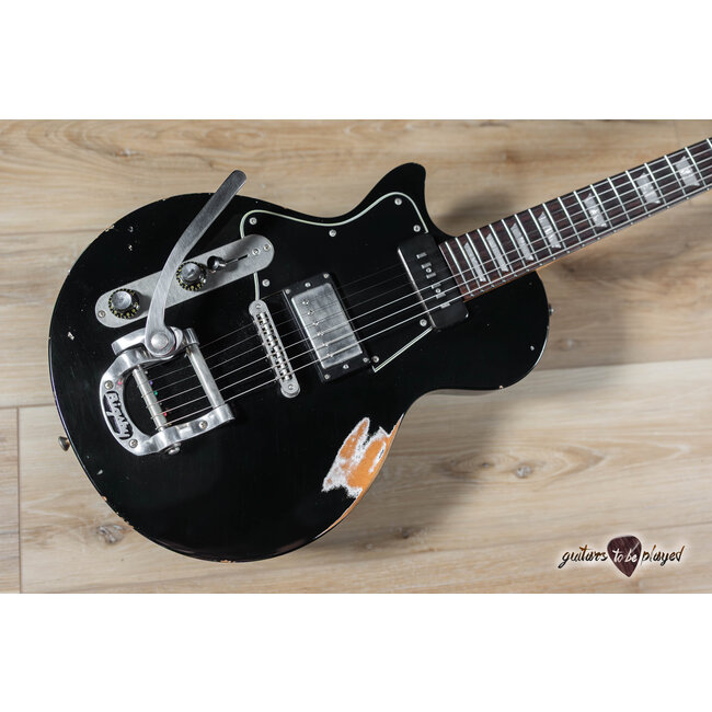 Fano SP6 Alt de Facto Left-Handed Lollar Staple P-90/Imperial w/ Bigsby - Black