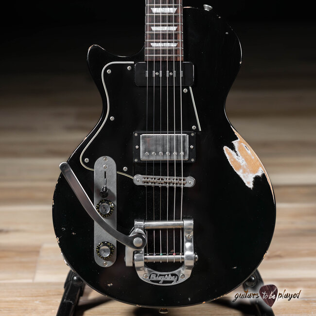 Fano SP6 Alt de Facto Left-Handed Lollar Staple P-90/Imperial w/ Bigsby - Black