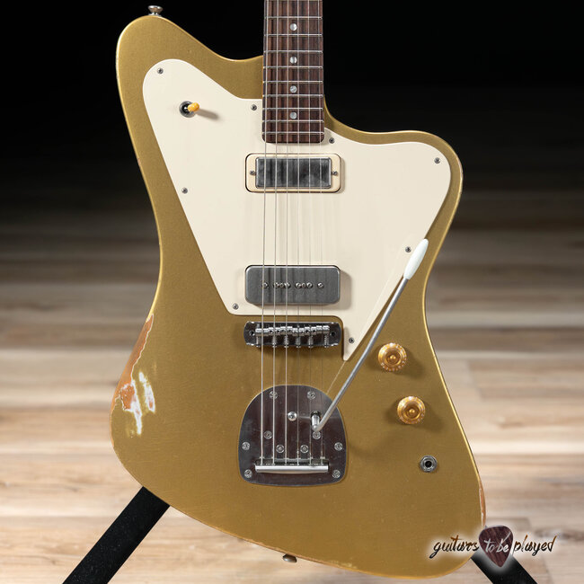 Fano PX6 Alt de Facto Lollar Firebird/P-90 w/ Descendant Vibrato – Gold Top