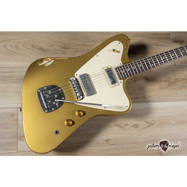 Fano PX6 Alt de Facto Lollar Firebird/P-90 w/ Descendant Vibrato – Gold Top