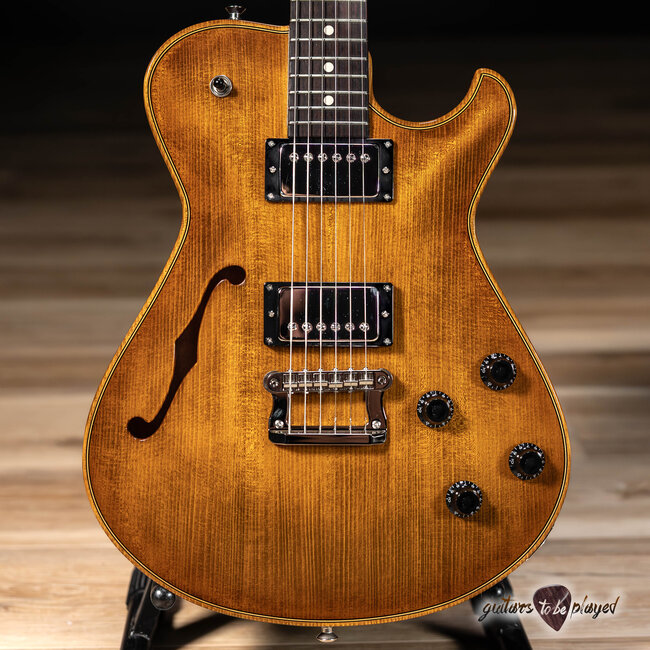 Knaggs Kenai Hollowbody Spruce Top Guitar – Old Violin Honey Burst (Gloss Nitro)