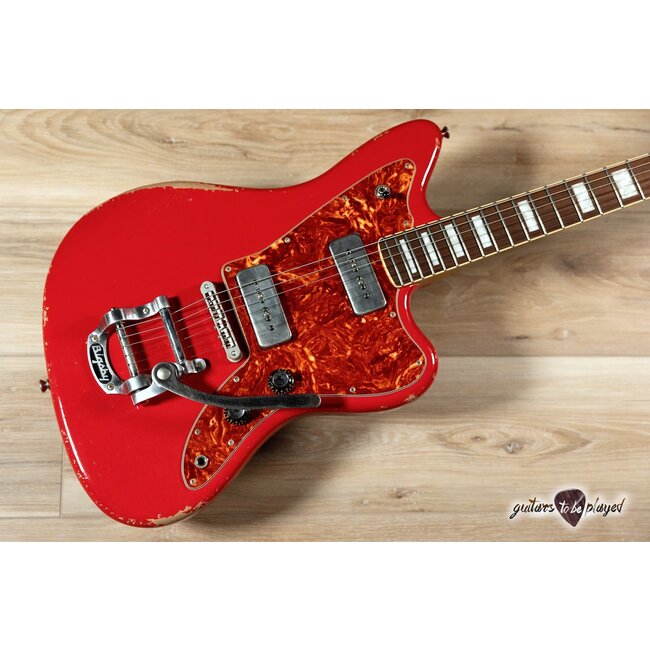 Fano JM6 Alt de Facto Lambertones Ristretto Guitar w/ Bigsby – Dakota Red