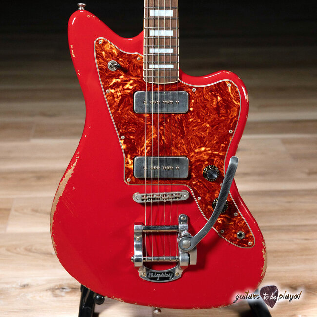 Fano JM6 Alt de Facto Lambertones Ristretto Guitar w/ Bigsby – Dakota Red