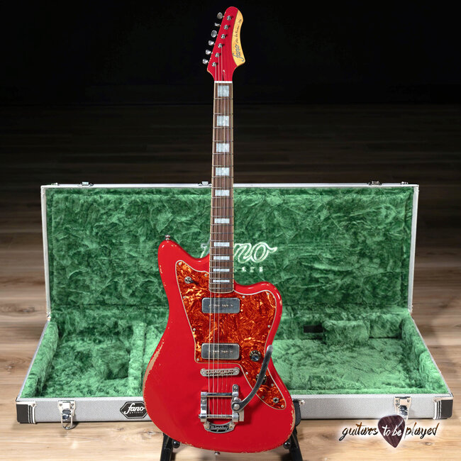 Fano JM6 Alt de Facto Lambertones Ristretto Guitar w/ Bigsby – Dakota Red