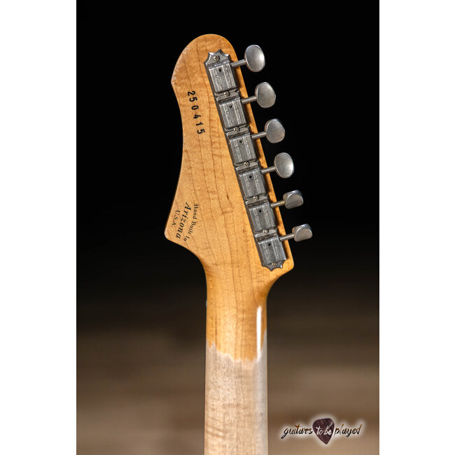 Fano JM6 Alt de Facto Lollar P-90 Wraptail Guitar – Black over Copper