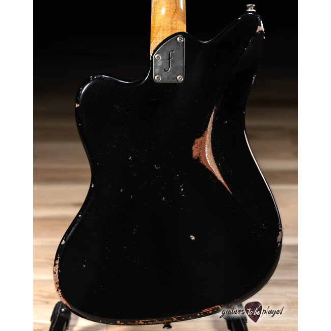 Fano JM6 Alt de Facto Lollar P-90 Wraptail Guitar – Black over Copper